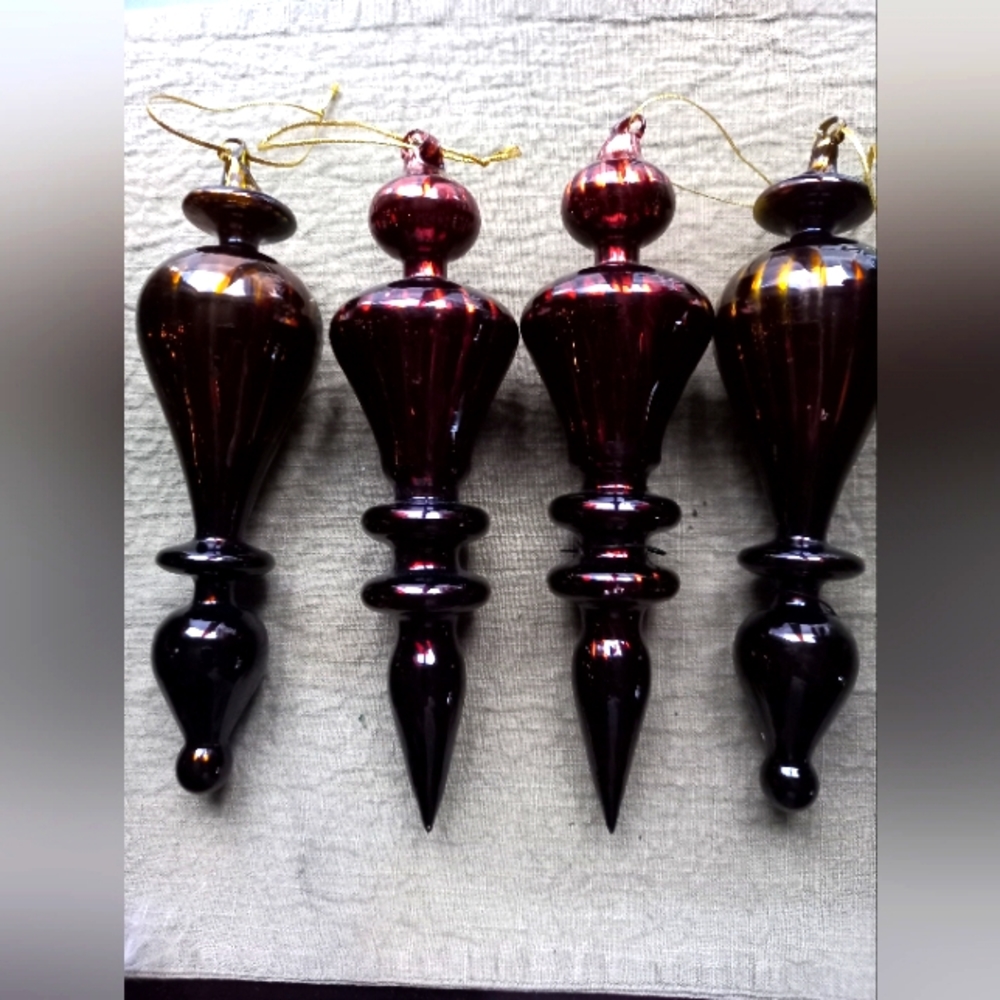 Vintage style Glass Christmas ornaments
